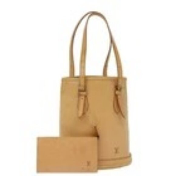 LOUIS VUITTON Nomad Leather Bucket PM Shoulder Bag Beige M85001 LV Auth bs14310 - Picture 1 of 16